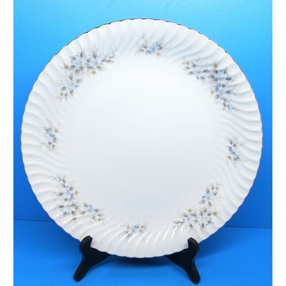 Mikasa La Fleur Bleu Large Round Floral 12" Chop Plate Platter EUC - Picture 1 of 7